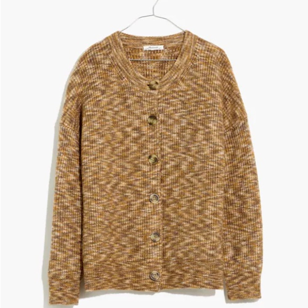 Madewell Space-Dyed‎ Winstead Cardigan Sweater in Butterscotch size XXS